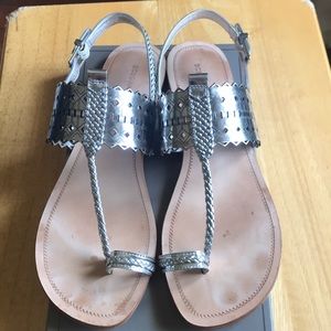 BCBG MAXAZRIA Silver Aerial Sandals